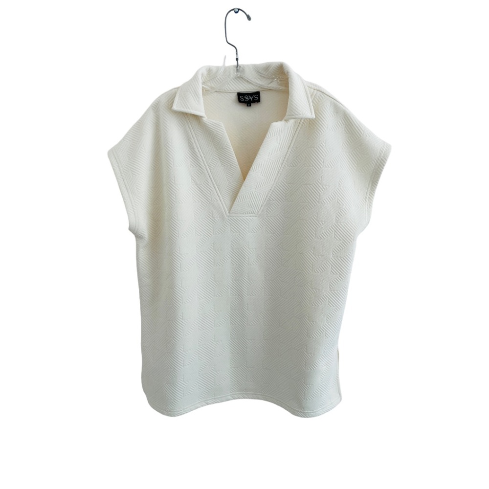 SYSS The Label Quilted Top Ivory Size Medium